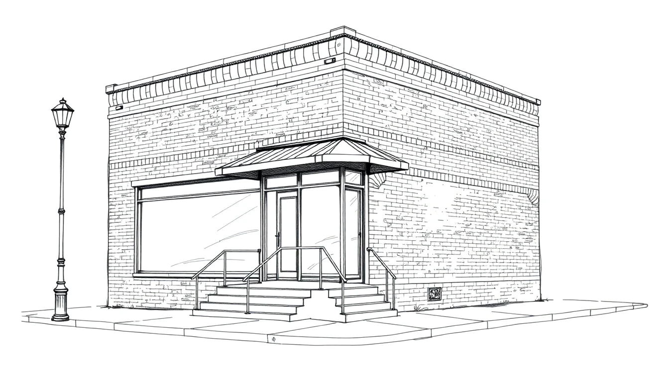 Architectural sketch — commercial building